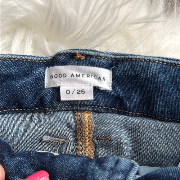 NWT Good American Good Waist Crop Denim Jeans in Size 0/25 - Picture 4 of 9